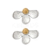 304 Stainless Steel Two Tone Stud Earrings EJEW-S265-09GP-4