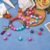 WEWAYSMILE 50Pcs 5 Styles 15mm Silicone Round Beads Making Kit JX489A-5