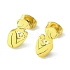 Thanksgiving Day Theme 304 Stainless Steel Stud Earrings EJEW-B041-01G-01-1