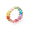 Transparent Acrylic Beads Finger Rings X1-RJEW-TA00004-4