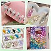 30Pcs 2 Styles Frosted Glass Rhinestone Cabochons FIND-PH0021-95-6