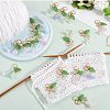 Flower Acrylic Pendant Locking Stitch Markers HJEW-SC00085-4