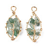 Natural Green Aventurine Pendants G-T131-98B-04-2