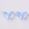 Transparent Spray Painted Glass Beads GLAA-S190-018F-02-2