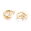 Brass Micro Pave Cubic Zirconia Pendants KK-N263-49G-2