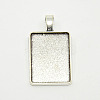 Tibetan Style Alloy Rectangle Pendant Cabochon Settings LS-X-TIBEP-M021-A-05AS-RS-1