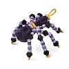 Halloween Theme Dyed Synthetic Turquoise & Glass Seed Beads Pendants PALLOY-MZ00774-06-4