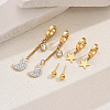Moon & Star Stainless Steel Moon Earring Sets LS-YA2186-3-1