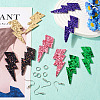10Pcs 5 Colors Imitation Leather Lightning Bolt Dangle Earring Making Kits EJEW-TA0001-43-5