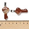 Natural Red Jasper Pendants G-M424-01P-02-3