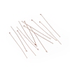 Brass Flat Head Pins X-KK-WH0058-03D-RG-3