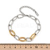 304 Stainless Steel Cable Chain Bracelets for Women BJEW-K279-02GP-5