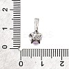 Brass Micro Pave Cubic Zirconia Charms KK-D356-05F-P-3