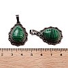 Synthetic Malachite Teardrop Pendants G-K363-01R-23-3