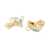 Autumn Theme Rack Plating Brass Micro Pave Colorful Cubic Zirconia Pendants KK-D073-06G-01-2
