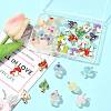 34Pcs 17 Styles Autumn Theme Rack Plating Alloy Enamel Pendants ENAM-FS0003-70-7