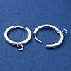 201 Stainless Steel Huggie Hoop Earrings Findings STAS-A167-01D-S-2