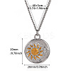 Duo Tone 304 Stainless Steel Pendant Necklaces WG7CB52-01-2
