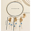 Stainless Steel & Plastic Imitation Pearl Flower Tassels Earrings & Necklaces & Rings Sets for Women DQ9834-1-2