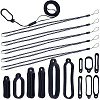 60Pcs Silicone Rings with 5 Strands Adjustable Necklace Lanyard Anti-Lost Pendant Holder MOBA-CP0001-01-1