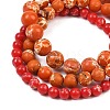 3Pcs 3 Size Synthetic Imperial Jasper Round Beaded Stretch Bracelets Set BJEW-SW00064-27-2