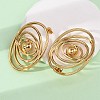 304 Stainless Steel Oval Stud Earrings EJEW-L304-08G-3