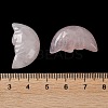Natural Rose Quartz Carved Healing Moon with Human Face Figurines G-B062-06E-4