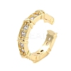 Clear Cubic Zirconia Open Cuff Rings RJEW-U002-09G-1