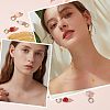 144Pcs 24 Styles Natural Mixed Gemstone Pendants PALLOY-GO00024-7