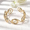 304 Stainless Steel Cuff Bangles for Women BJEW-Z150-01G-01-2