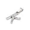 Non-Tarnish 304 Stainless Steel Pendants STAS-F235-01P-K-2
