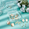 16Pcs 4 Style Brass Stud Earring Findings KK-BBC0003-30-7