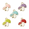 10Pcs 5 Colors Autumn Theme Alloy Enamel Pendants ENAM-YW0003-39-1