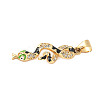 Brass Micro Pave Cubic Zirconia Enamel Pendants KK-D354-04G-B-2