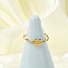 Heart 304 Stainless Steel Open Cuff Rings for Women RJEW-G338-14G-2