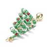 Glass Seed Beaded Christmas Tree Big Pendants PALLOY-TA00330-02-4