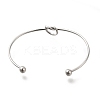 Non-Tarnish 304 Stainless Steel Knot Cuff Bangles for Women LS-BJEW-M233-04P-3