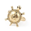 Cubic Zirconia Tortoise Adjustable Ring RJEW-L100-022G-2