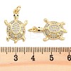Brass Pave Clear Cubic Zirconia Pendants KK-U009-12L-G-3