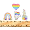 8Pcs 4 Style Pride Rainbow Acrylic Pendants MACR-FS0001-45-5