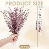 20Pcs Plastic Artificial Eucalyptus Leaves DJEW-GF0001-88B-2
