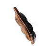 Natural Tiger Eye Carved Feather Figurines Statues for Home Office Desktop Decoration PW-WGB7357-05-1