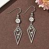 304 Stainless Steel Rhombus Dangle Earrings EJEW-Z129-10P-1