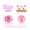 100Pcs 20 Colors Transparent Acrylic Beads MACR-TA0001-25-3