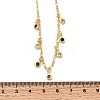 Brass Micro Pave Cubic Zirconia Teardrop Pendant Necklaces NJEW-B157-11G-5