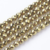 Non-Magnetic Synthetic Hematite Beads Strands X-G-G092-3mm-1-1