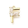 Brass Micro Pave Cubic Zirconia Pendants LS-KK-M310-01G-06-1