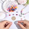 210Pcs 7 Colors Transparent Resin UV Reactive Beads RESI-PA0001-40A-3