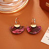 Brass & Paua Shell Dangle Earrings WG60023-06-1