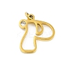 304 Stainless Steel Pendants STAS-R137-01G-P-1